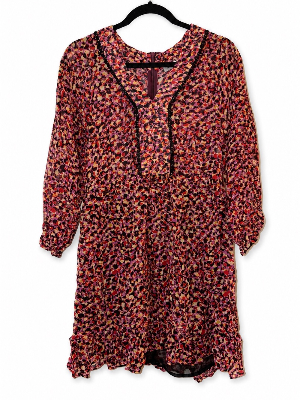 NWT Anthropologie Another Love Riley Dress Ying Yang Floral Mini Dress Small